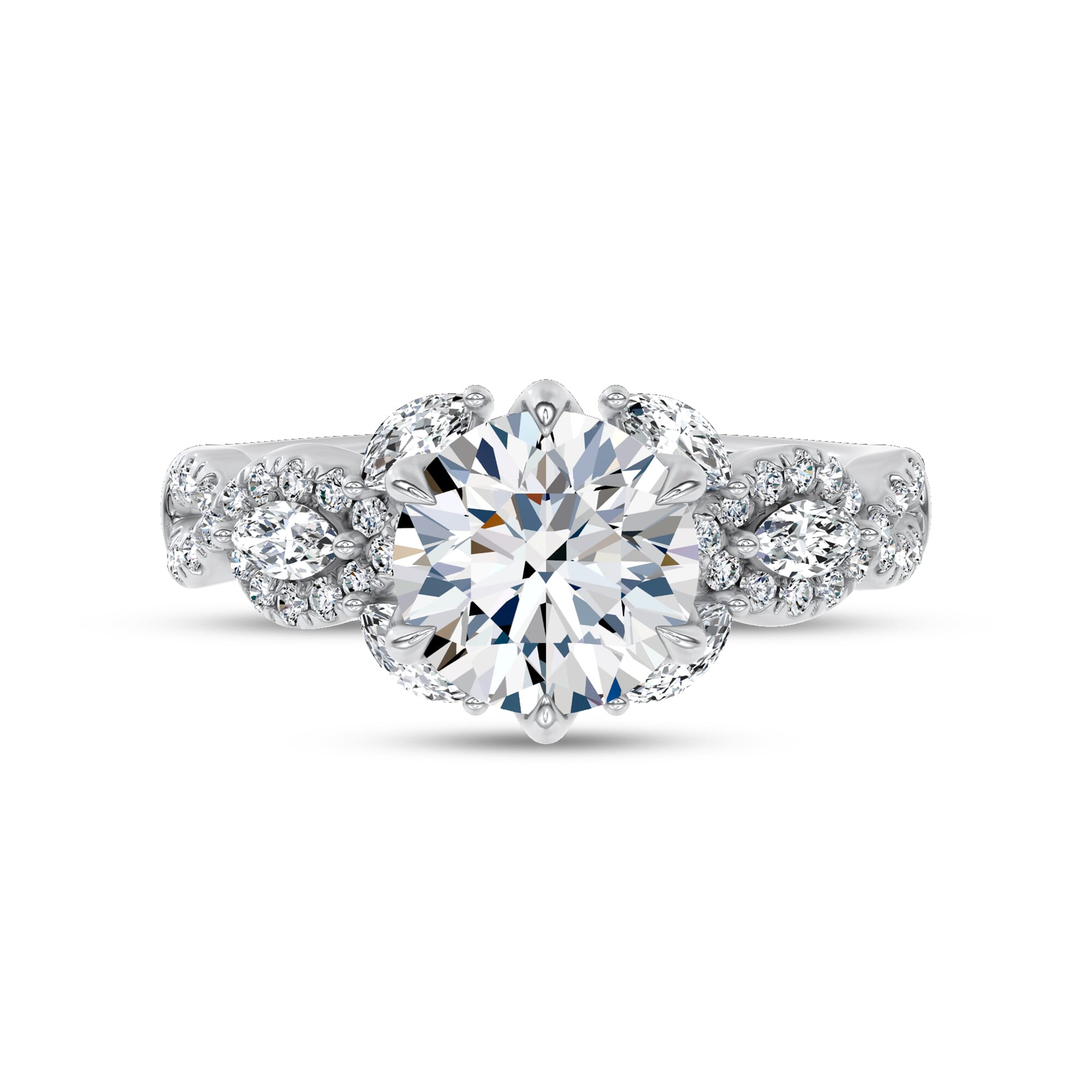 Valora Pavé Vine Lab Engagement Ring by Christian Siriano