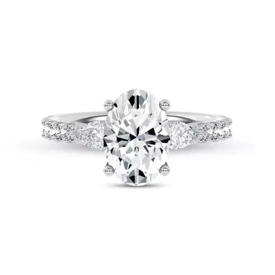 Perelle Pear Pavé Engagement Ring