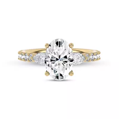 Perelle Pear Pavé Engagement Ring