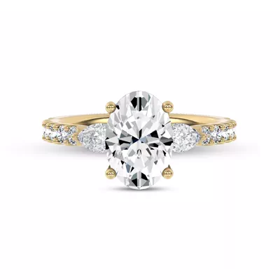 Perelle Pear Pavé Engagement Ring