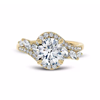 Envol Pavé Lab Engagement Ring by Christian Siriano