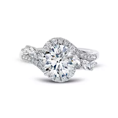 Envol Pavé Lab Engagement Ring by Christian Siriano