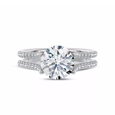 Unione Pavé Lab Engagement Ring by Christian Siriano