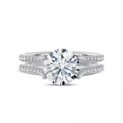 Unione Pavé Lab Engagement Ring by Christian Siriano