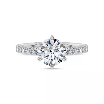 Sculpted Light Lab Engagement Ring by Christian Siriano