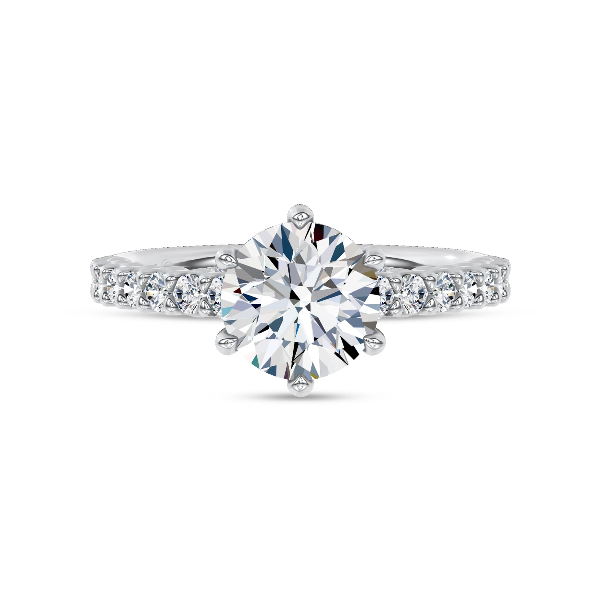 Sculpted Light Lab Engagement Ring by Christian Siriano