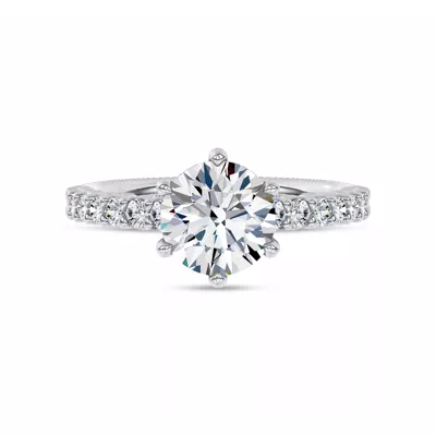 Sculpted Light Lab Engagement Ring by Christian Siriano