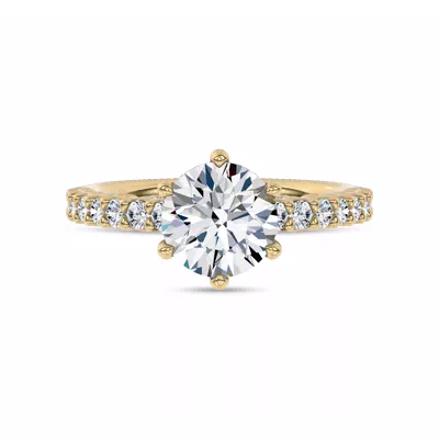 Sculpted Light Lab Engagement Ring by Christian Siriano