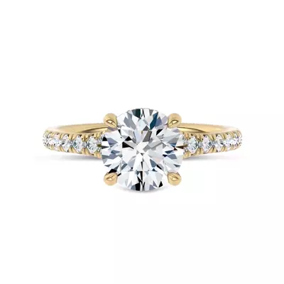 Cascata Halo Lab Engagement Ring by Christian Siriano