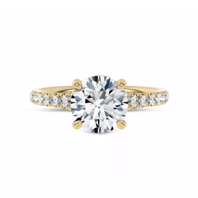 Cascata Halo Lab Engagement Ring by Christian Siriano