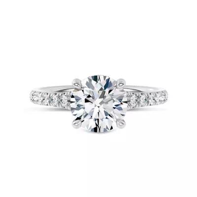 Cascata Halo Lab Engagement Ring by Christian Siriano