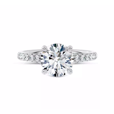 Cascata Halo Lab Engagement Ring by Christian Siriano
