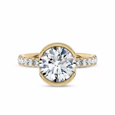 Duet Bezel Engagement Ring by Christian Siriano