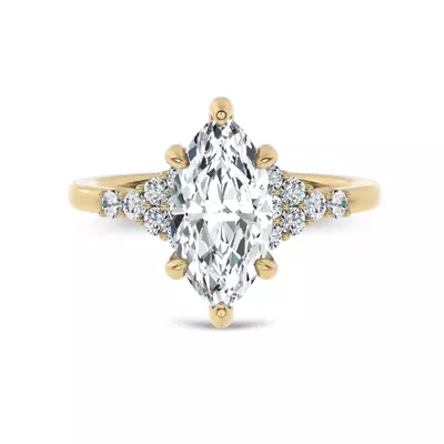 Dorian Cluster Lab Engagement Ring