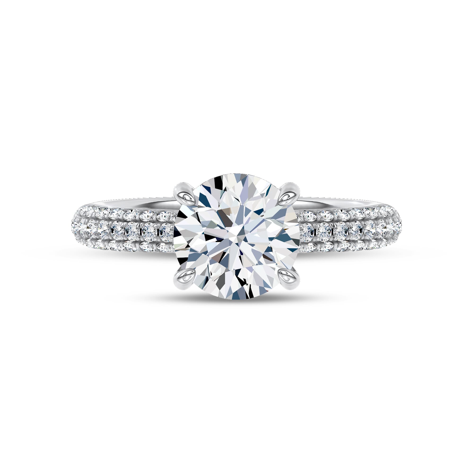 Sequined Pavé Engagement Ring by Christian Siriano