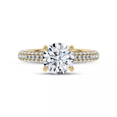 Sequined Lab Pavé Engagement Ring by Christian Siriano