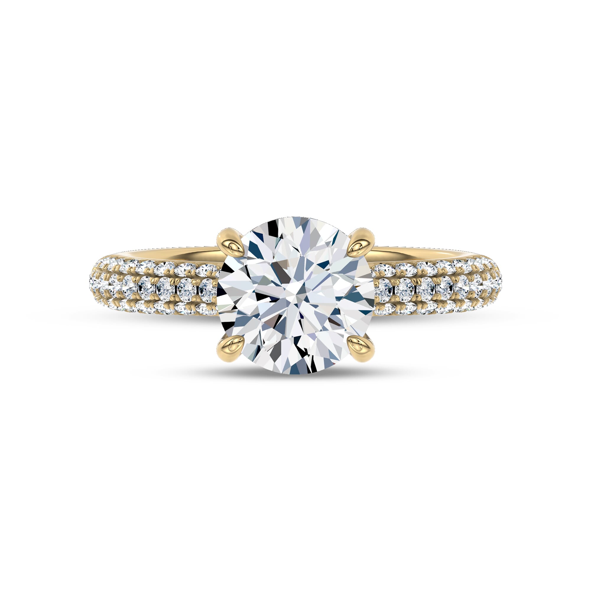 Sequined Lab Pavé Engagement Ring by Christian Siriano