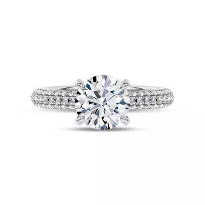 Sequined Lab Pavé Engagement Ring by Christian Siriano