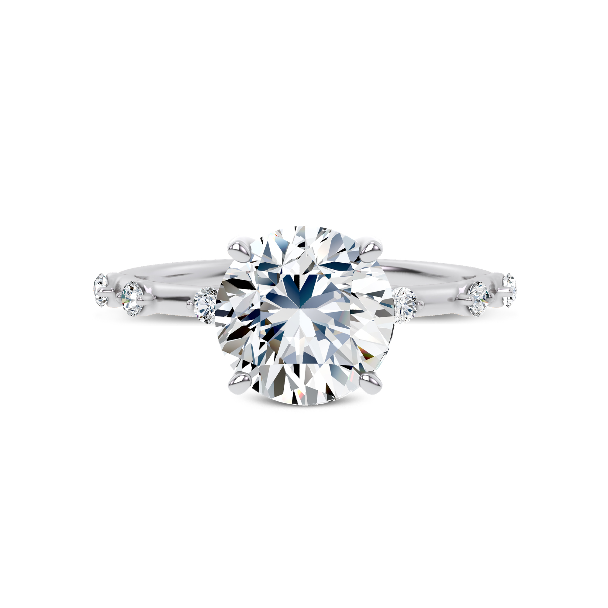 Starlight Spaced Diamond Engagement Ring