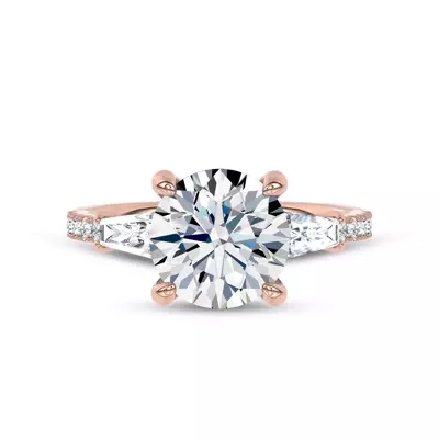 Celestine Tapered Baguette Lab Engagement Ring by Christian Siriano