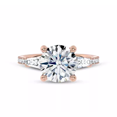 Celestine Tapered Baguette Lab Engagement Ring by Christian Siriano
