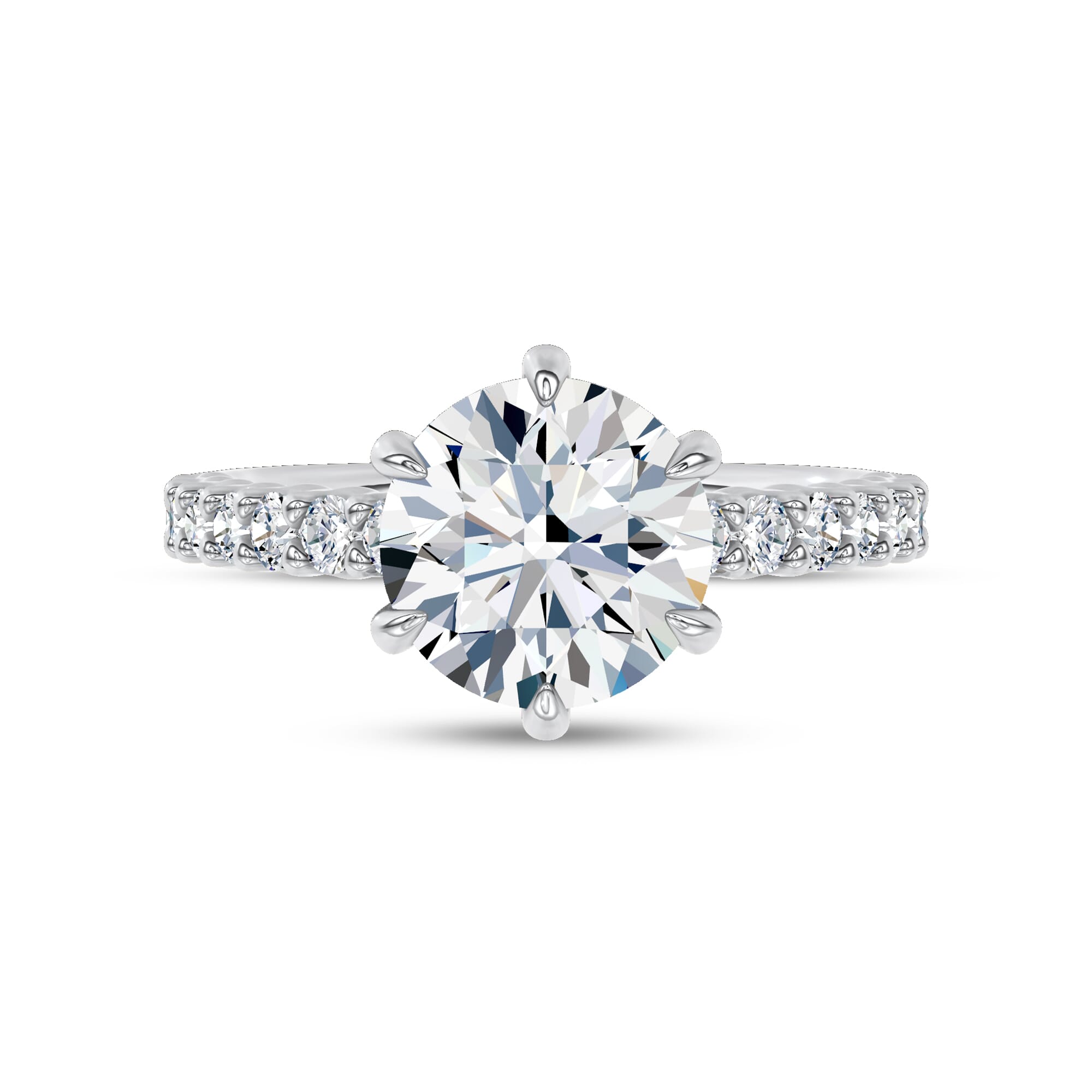 Ovation Pavé Lab Engagement Ring by Christian Siriano