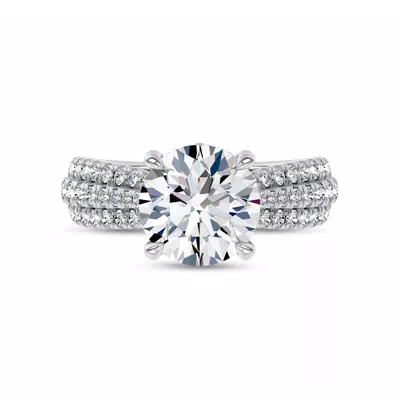 Serenade Petal Pavé Lab Engagement Ring by Christian Siriano
