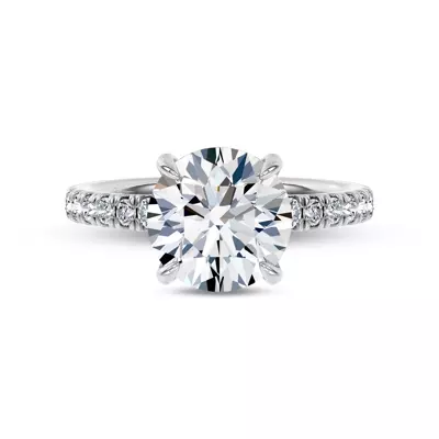 Gilded Glow Pavé Lab Engagement Ring by Christian Siriano