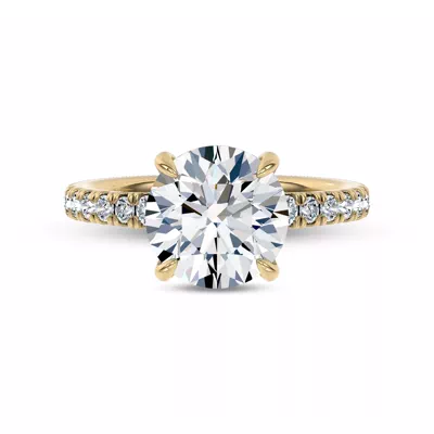 Gilded Glow Pavé Lab Engagement Ring by Christian Siriano