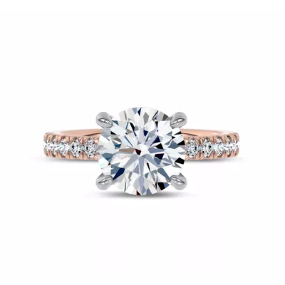Moonlit Veil Pavé Lab Engagement Ring by Christian Siriano