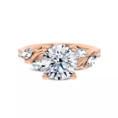 Hayden Curved Vine Diamond Engagement Ring