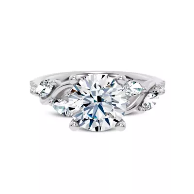 Hayden Curved Vine Diamond Engagement Ring