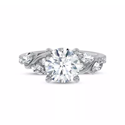Hayden Curved Vine Diamond Engagement Ring