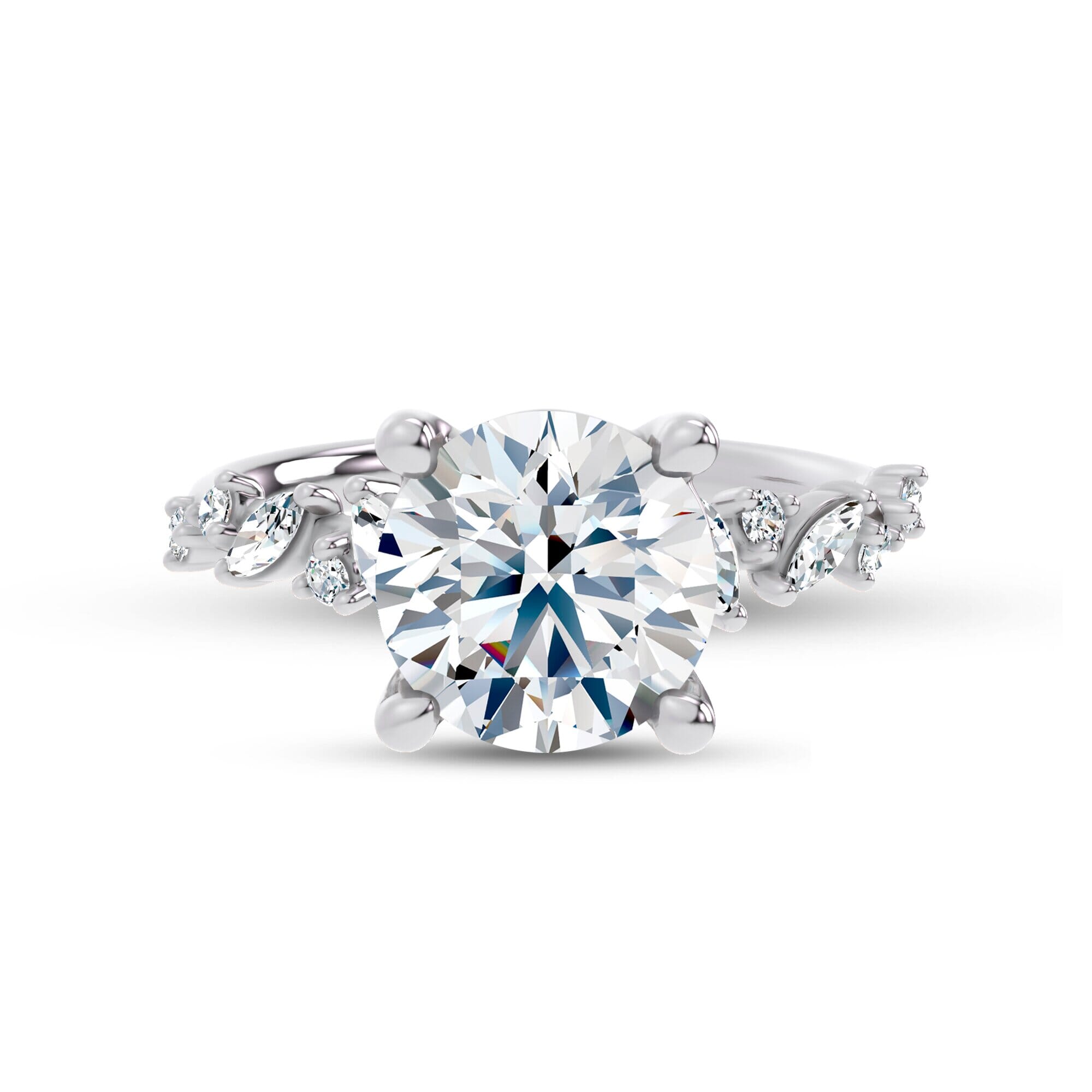 Hayley Scattered Lab Diamond Engagement Ring