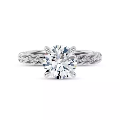 Woven Love Pavé Lab Engagement Ring by Christian Siriano