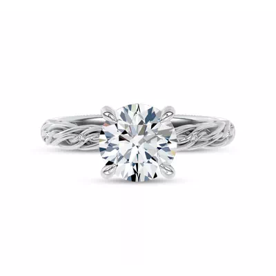 Woven Love Pavé Lab Engagement Ring by Christian Siriano
