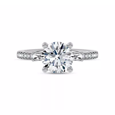 Brenda Tapered Baguette & Pavé Engagement Ring
