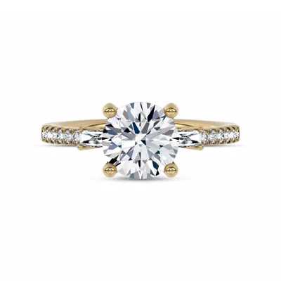 Brenda Tapered Baguette & Pavé Engagement Ring