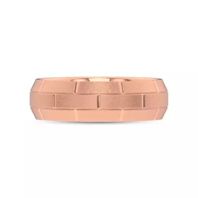 Brushed Brick Beveled Edge Band (7.1mm)