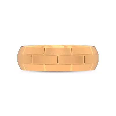 Brushed Brick Beveled Edge Band (7.1mm)
