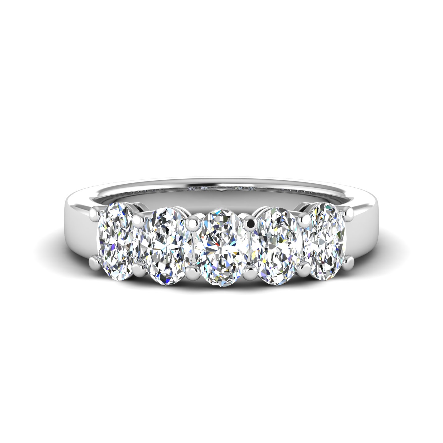 Briar 5 Stone Shared Prong Anniversary Band