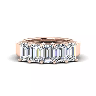 Lorelai 5 Stone Shared Prong Anniversary Band