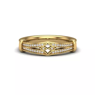 Georgia Art Deco Diamond Band