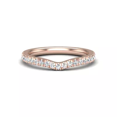 Daisy Curved Pavé Band