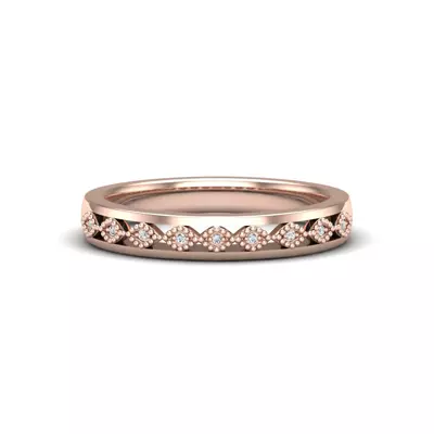 Meadow Pave And Milgrain Band