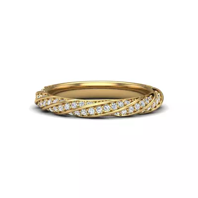 Rosa Spiral Pave Band