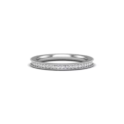 Ryleigh Milgrain Pave Band