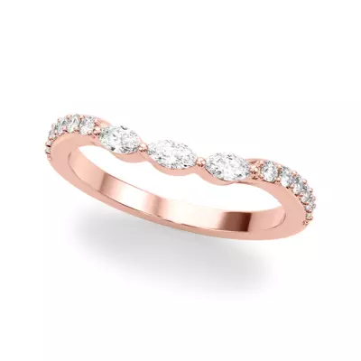 Candelia Marquise Contoured Diamond Band