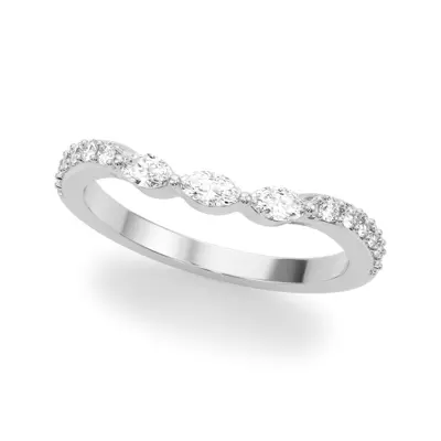 Candelia Marquise Contoured Lab Diamond Band