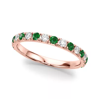 Riley Classic Diamond & Emerald Band